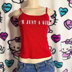 Mighty Fine Red Camisole with Statement Print